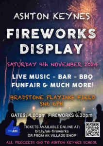 Ashton Keynes Fireworks 9th November 2024