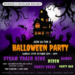 Swindon and Cricklade Railway Halloween Party 27th Oct 2024